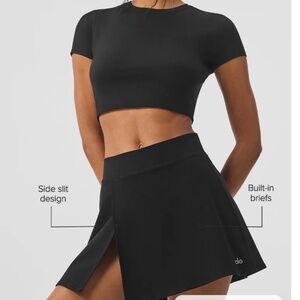 NWOT Alo Black Athletic Skirt